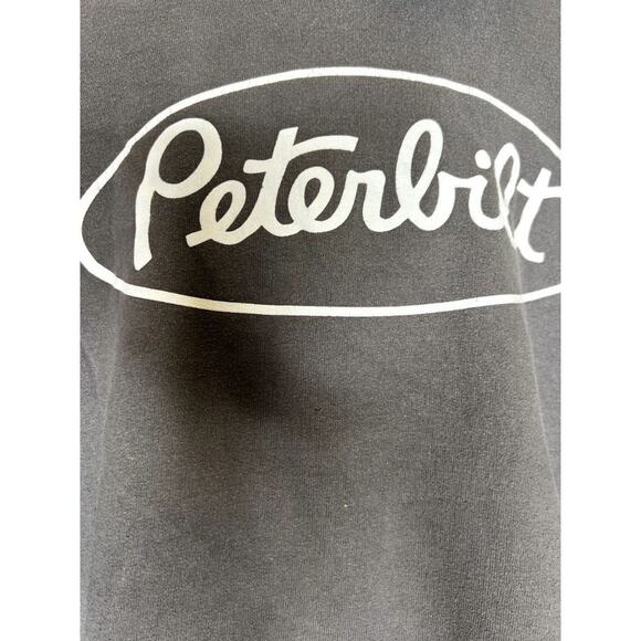 Peterbilt Hoodie Men's Size 2XL Pullover Sweater Blue White Spell-out Oval Logo - Picture 6 of 10